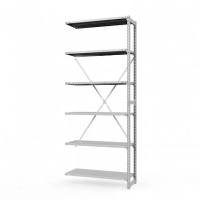 Секция приставная стеллажа металлического ТСУ Универсал, 3000x760x800 мм. Полки: метал. 6 шт.