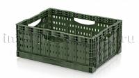 Ящик складной, 400х300х170 мм, темно-зеленый