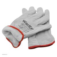 Перчатки кожаные WorKer на флисовой подкладке