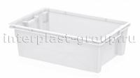 Ящик универсальный для овощей, фруктов и хлеба сплошной белый
