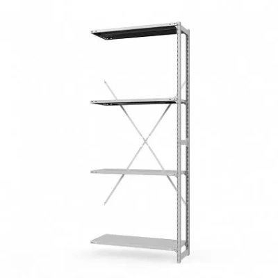 Секция приставная стеллажа металлического ТСУ Универсал, 2000x1060x500 мм. Полки: метал. 4 шт.