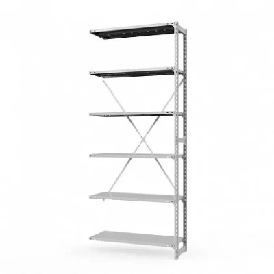 Секция приставная стеллажа металлического ТСУ Универсал, 3000x760x800 мм. Полки: метал. перф.  6 шт.