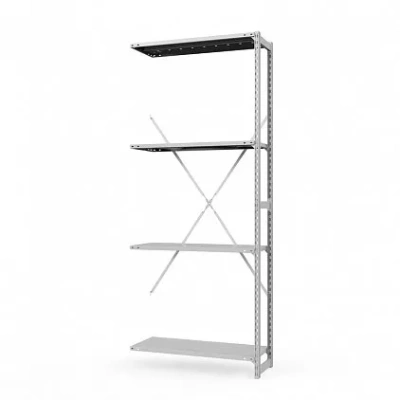 Секция приставная стеллажа металлического ТСУ Универсал, 2000x1060x300 мм. Полки: метал. перф.  4 шт.