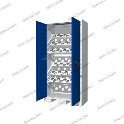 Шкаф с 6-ю несущими шинами для установки держателей инструмента с хвостовиком SK (6 уровней)