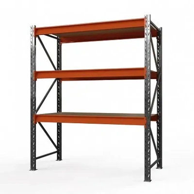 Стеллаж металлический Оптима, 2000x2500x600 мм. Полки: 3 шт. фанера